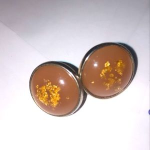 Gorgeous earrings rose and gold